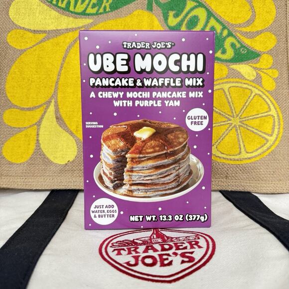 Trader Joe’s Ube Mochi Pancake & Waffle Mix Gluten-Free Limited Edition - Picture 1 of 3